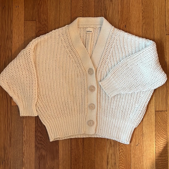Babaa No. 18 cardigan in natural cotton, one size - Picture 1 of 8